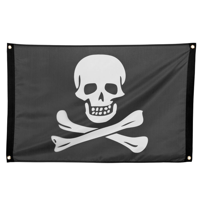 SALE Fahne Pirat mit Totenkopf und sen, 60 x 90 cm