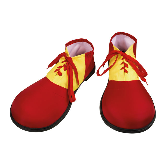 Schuhe Clown, rot-gelb, Einheitsgröße - Clown, Baby & Co. Kostüme