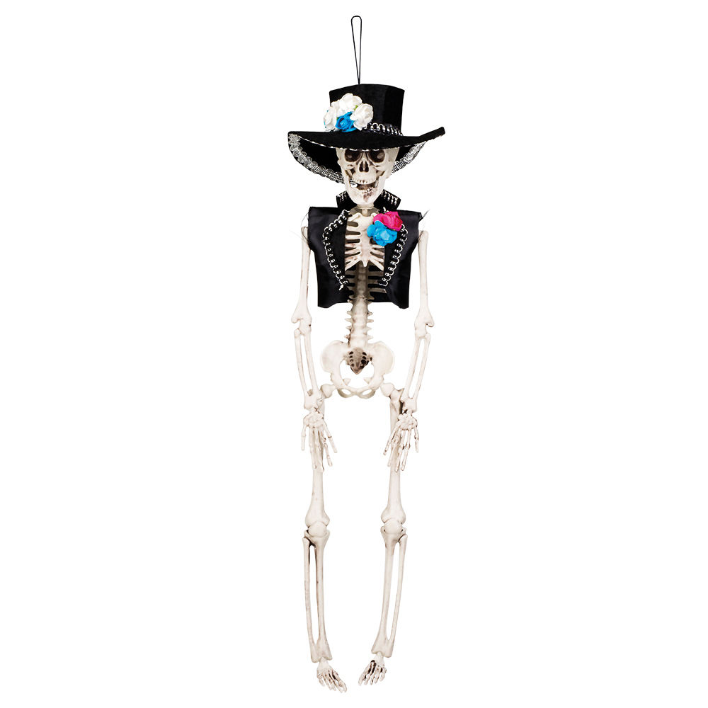 Deko-Skelett El Flaco, 40 cm, hängend - Mexikanische Fiesta & Lama-Party  Motto-Party Produkte 
