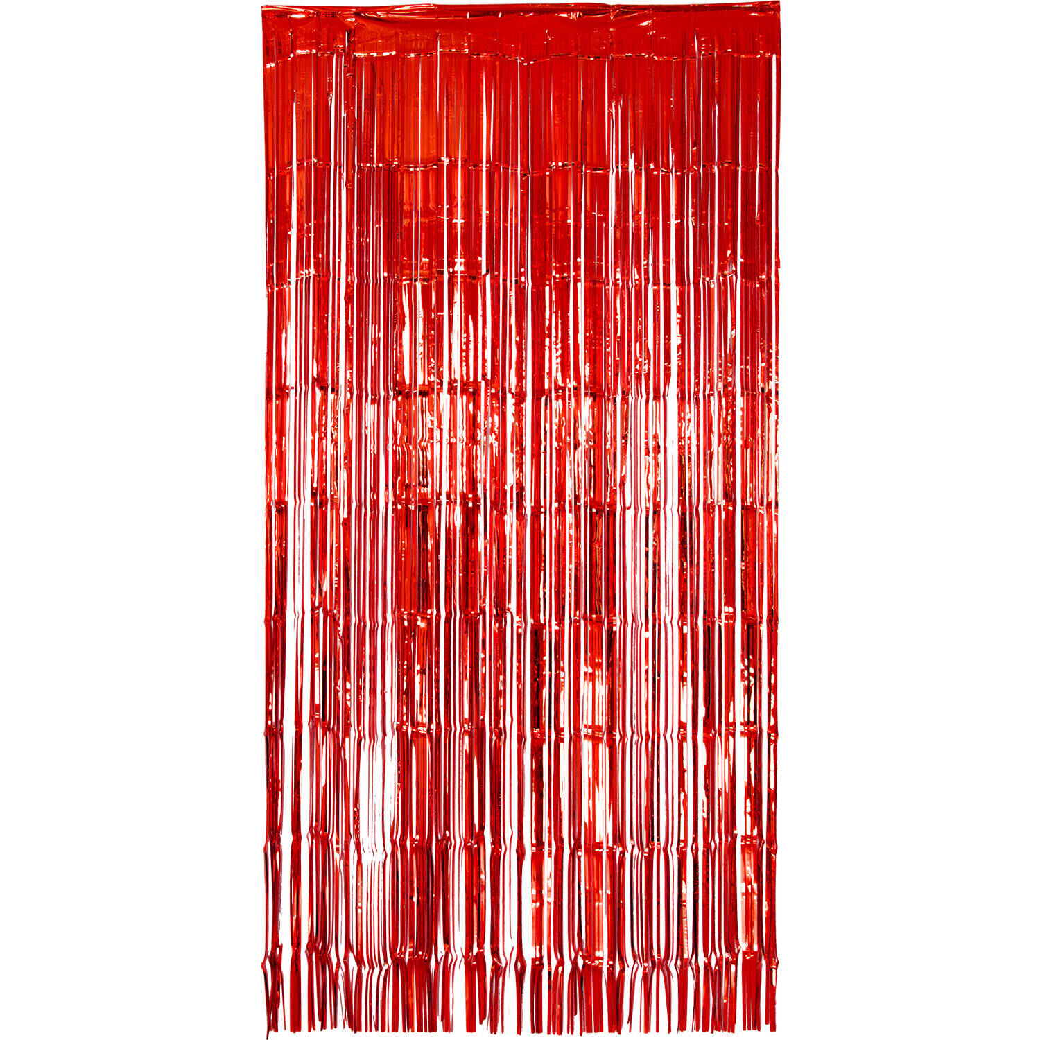 Vorhang Lametta rot, 2 x 1 m
