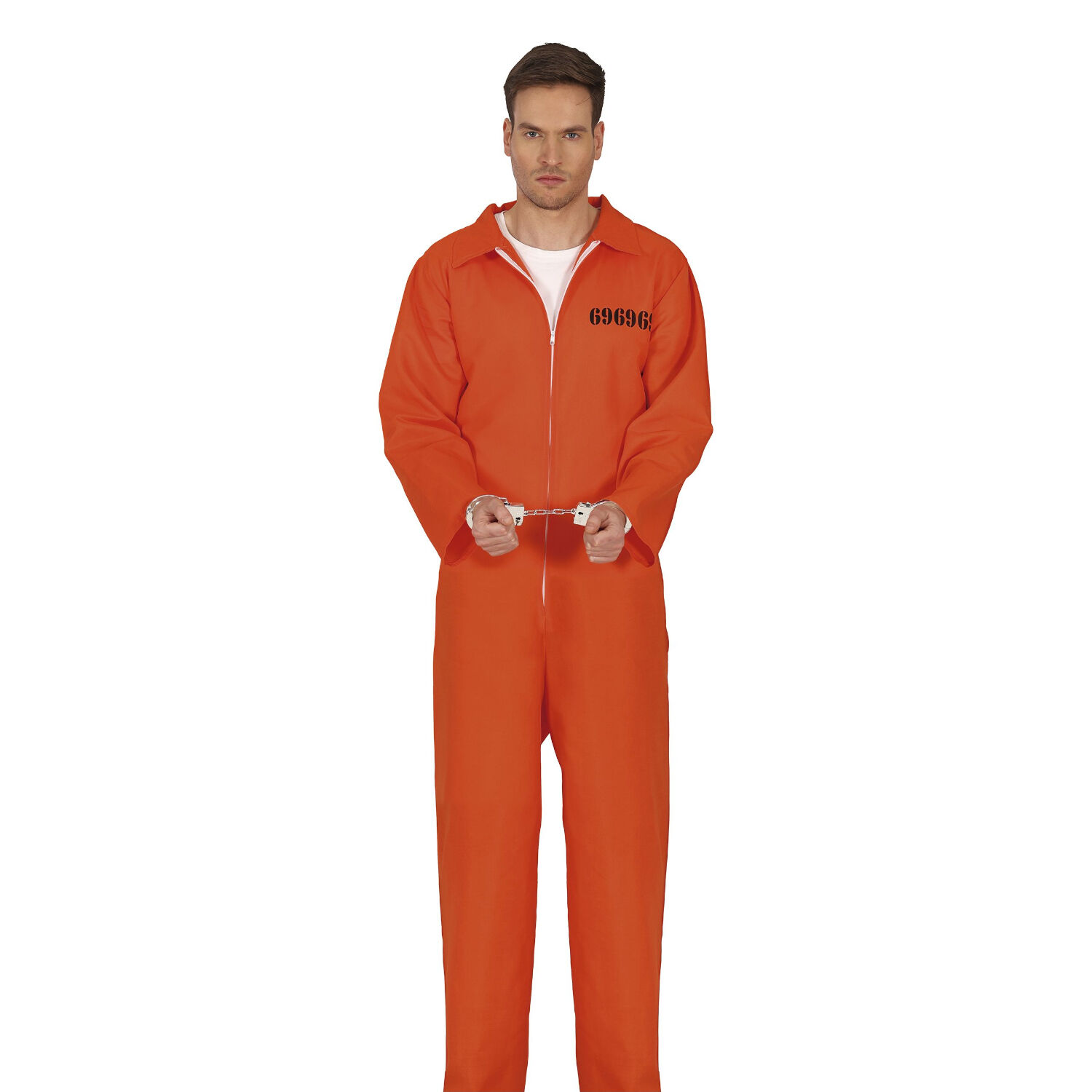 NEU Herren-Kostüm Amerikanischer Häftling / Sträfling, orange, Gr. S