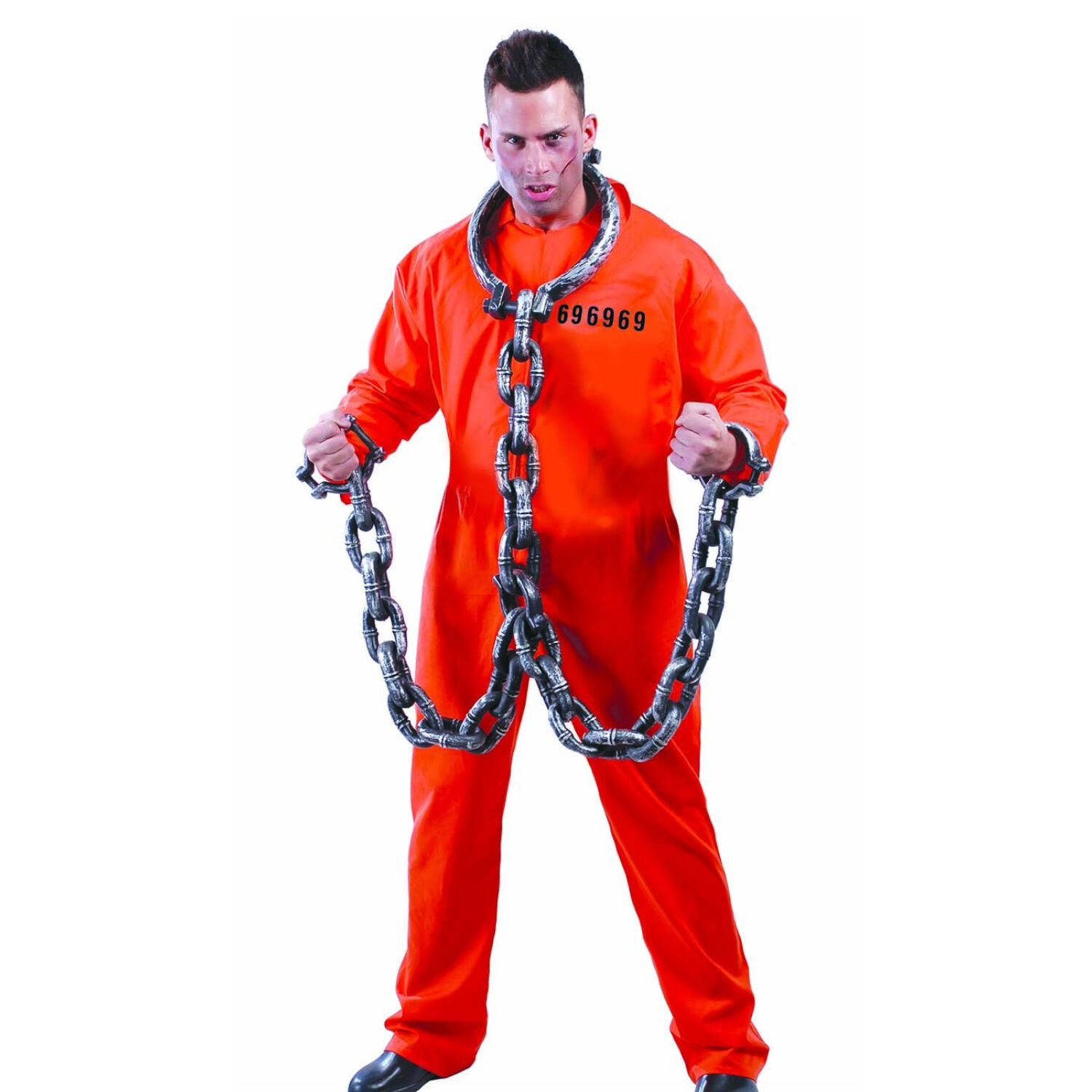 NEU Herren-Kostüm Amerikanischer Häftling / Sträfling, orange, Gr. S Bild 4