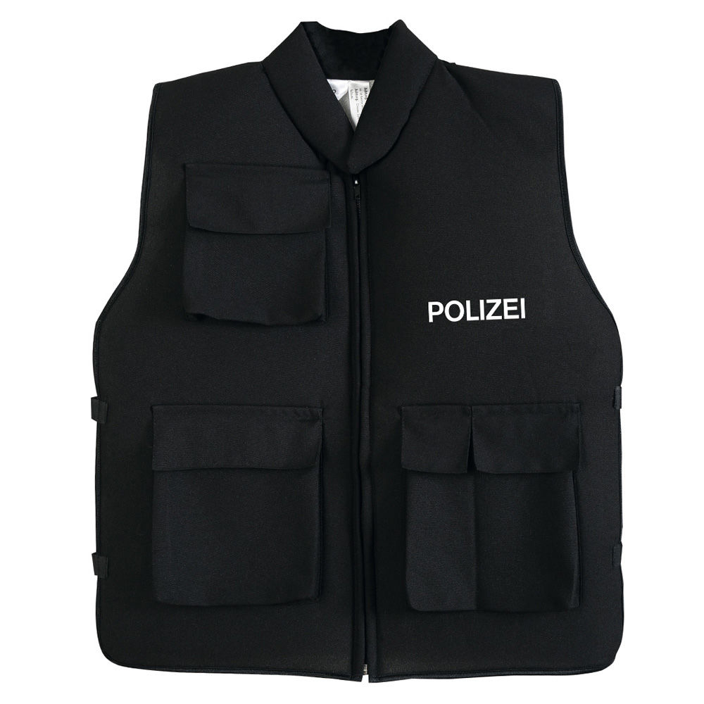 Kinder-Weste Polizei mit Taschen, verschiedene Größen (128-152