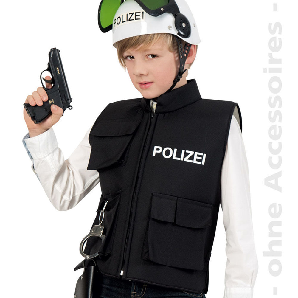 Kinder-Weste Polizei mit Taschen, verschiedene Größen (128-152) -  Kinderkostüme Berufe Kostüme & Zubehör für Kinder Kostüme & Verkleiden  Produkte 