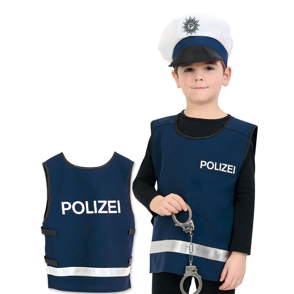 Kinder-Kostüm Polizei Weste, blau, verschiedene Größen (128-152) -  Kinderkostüme Berufe Kostüme & Zubehör für Kinder Kostüme & Verkleiden  Produkte 