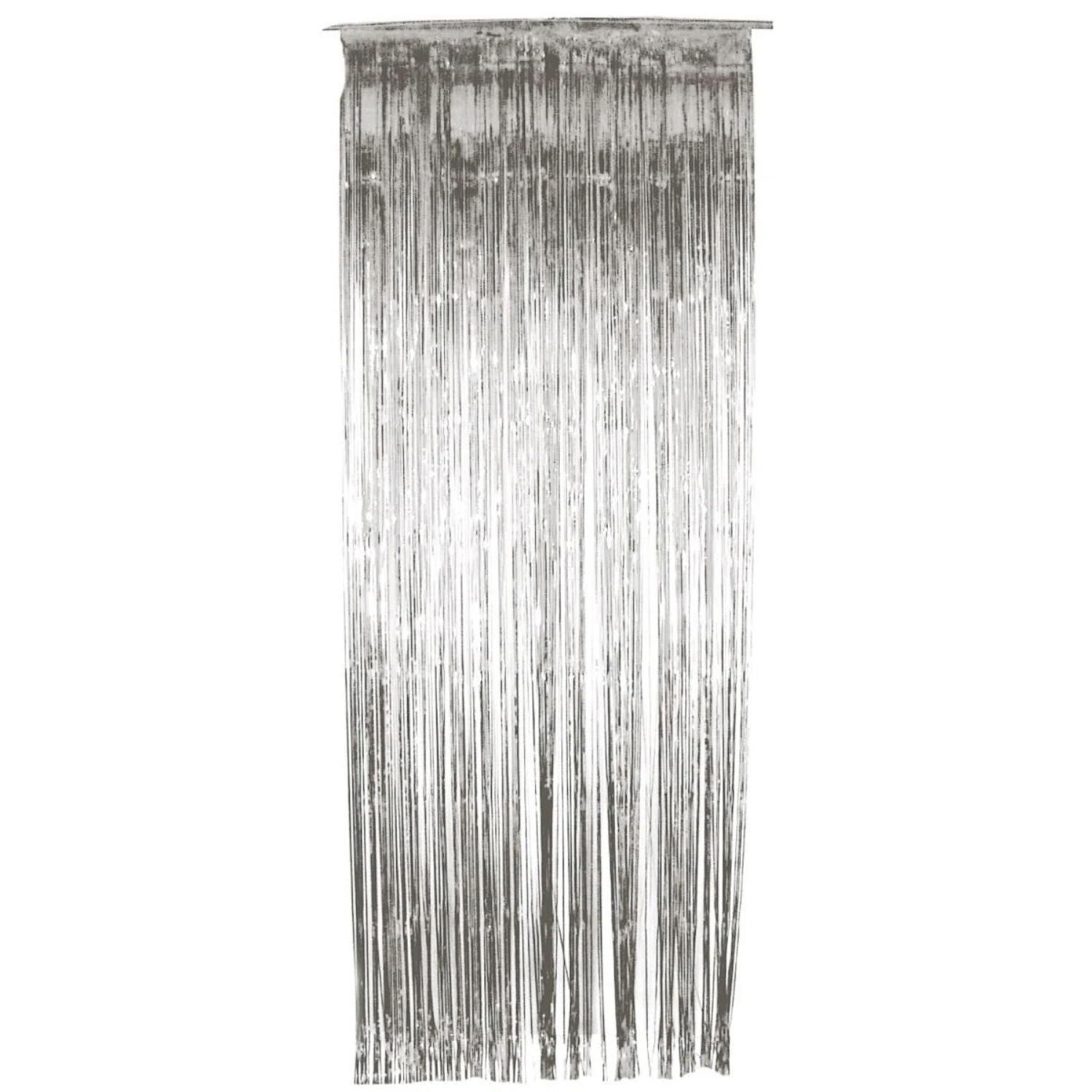 SALE Vorhang Lametta Metallic silber, 244 x 91 cm