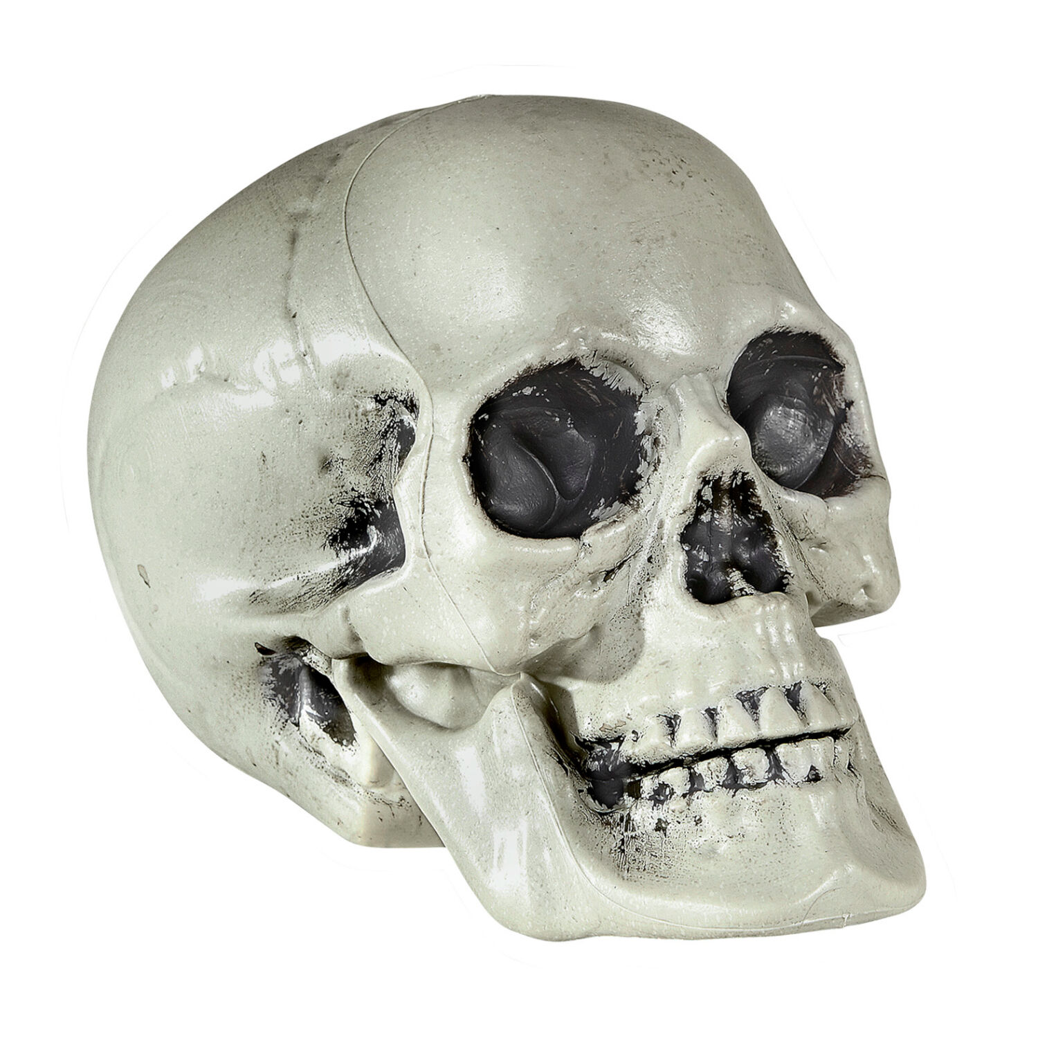 Deko-Figur Totenkopfschädel, 21cm, Kunststoff