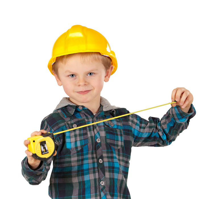 Bauarbeiterhelm für Kinder, Hartplastik, gelb - Kinderkostüme