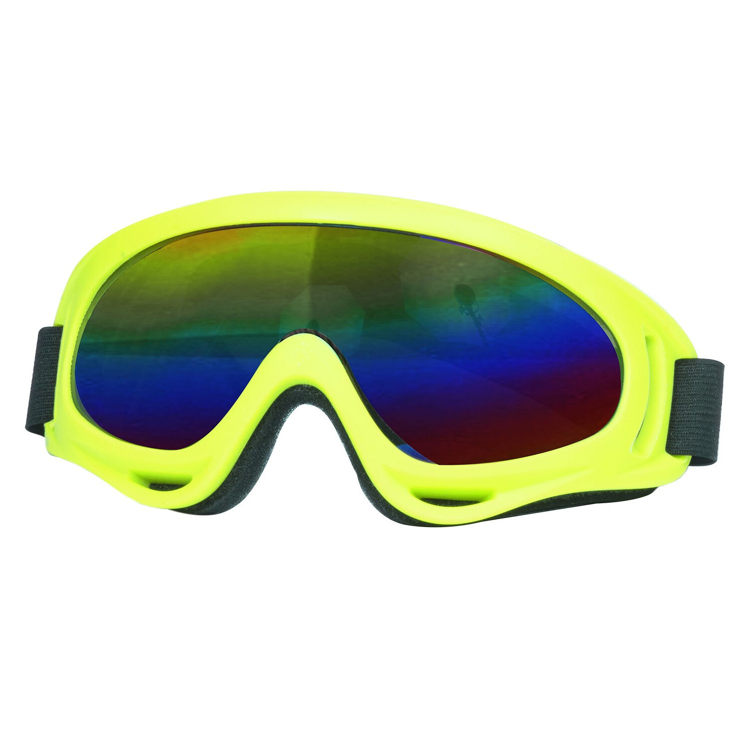 NEU Brille Skifahrer mit verspiegelten Glsern, neon-gelb
