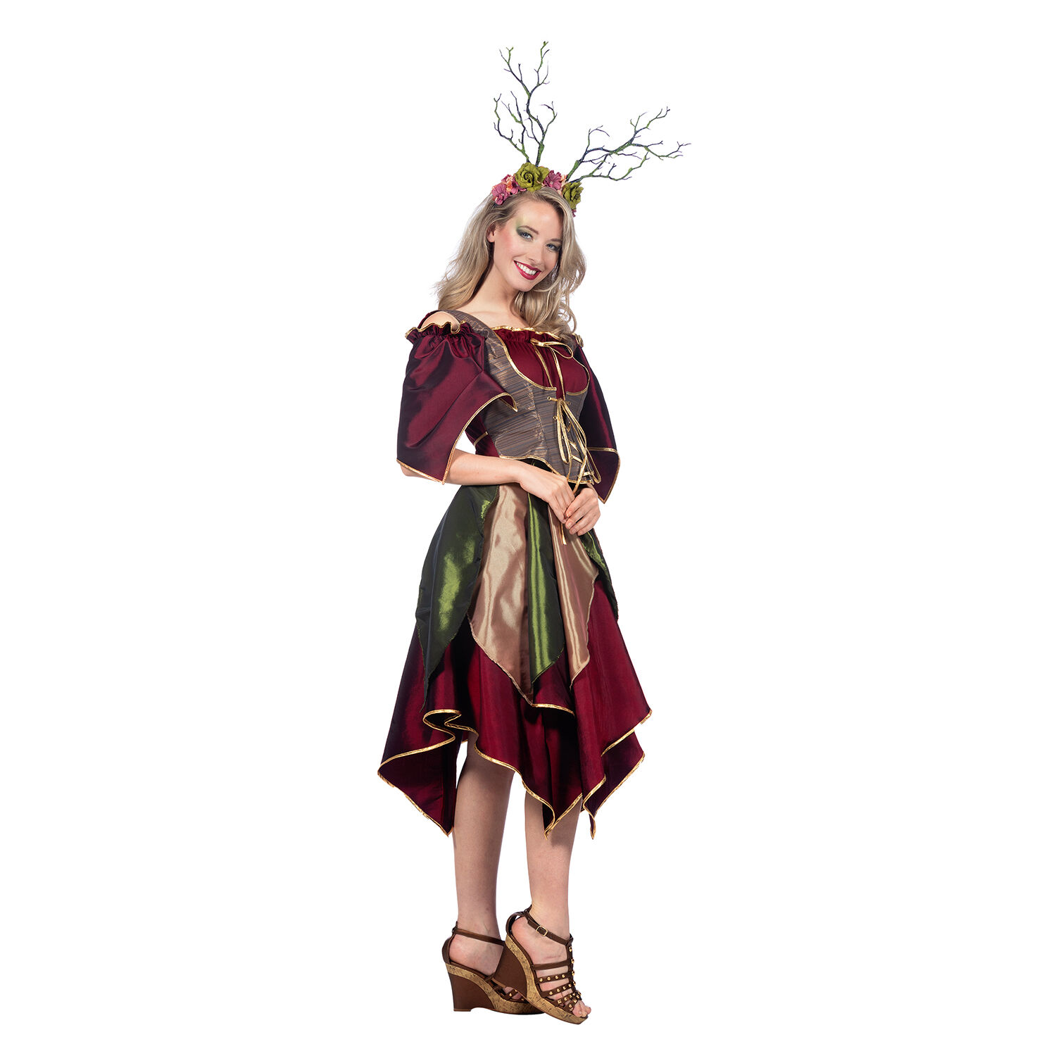 NEU Damen-Kostm Waldfee, Kleid mit Korsage, mehrfarbig, Gr. 36 Bild 3