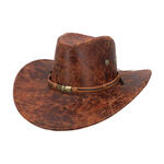 Hut Cowboy Outlaw, Lederoptik, Einheitsgr��e, Braun