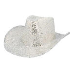 Hut Cowboy Rodeo Party, mit Pailletten, Einheitsgr��e, Silber