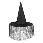 Hut Hexe Seda mit Spinnennetz-Schleier