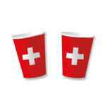 SALE Becher, recycelbar aus Pappe, Schweiz 10 Stk. 0,2 ltr.