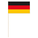 NEU Papierflaggen Deutschland mit 39 cm Stab, 12 x 21 cm, 10 Stck