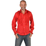 NEU Herren-Kostm Rschenhemd Silky, rot - verschiedene Gren (S-XXL)