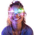 NEU LED Gitter-Brille Stern, leuchtend, sortierte Farben, 1 Stck