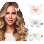 Haarclips Schmetterlinge, 5 cm, 6 St�ck