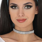 Halsband / Choker in Diamanten-Optik