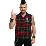 Herren-Kost�m Punk Hemd Anarchy, �rmellos - Verschiedene Gr��en (48-54)