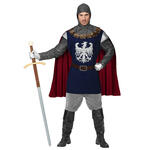 NEU Herren-Kostüm Ritter Oberteil, inkl. Umhang, Gürtel und Haube - verschiedene Größen (S-XXL)
