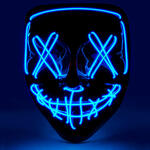 NEU LED-Maske Halloween blau, grenverstellbar
