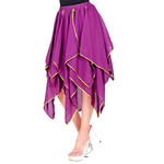 NEU Damen-Chiffon-Rock Bauchtnzerin, mehrlagig, lila, Einheitsgre