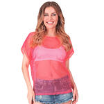 NEU Netz-Shirt kurzarm, neon-pink, Einheitsgre