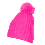 NEU Hut Mtze Skifahrer mit Bommel, Pudelmtze, pink