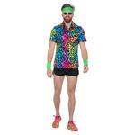NEU Herren-Kostm Neon-Hemd Leopard, neon-bunt - Verschiedene Gren (S-XL)