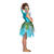 NEU Kinder-Kostm Schmetterlings-Kleid mit Flgeln, blau-grn, Gr. 104 Bild 2