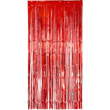 Vorhang Lametta rot, 2 x 1 m