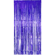 Vorhang Lametta blau, 2 x 1 m