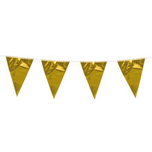SALE Mini-Wimpelkette gold, 3 m, 1 Stk.