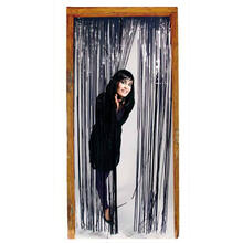 Vorhang Lametta schwarz, 2 x 1 m