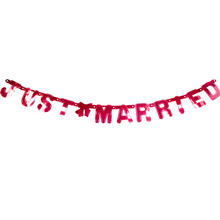 SALE Girlande Just Married, rot, 150 cm - Girlanden & Wimpelketten für  Hochzeiten Girlanden & Wimpelketten Festbedarf Produkte 