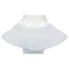 Petticoat für Kinder mit Rundumgummi, 2-lagig, weiß, Größe 128