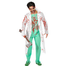 NEU Herren-Kostm Zombie-Arzt, mit Kittel, Hemd, Hose und Handschuhen, Gr. M-L