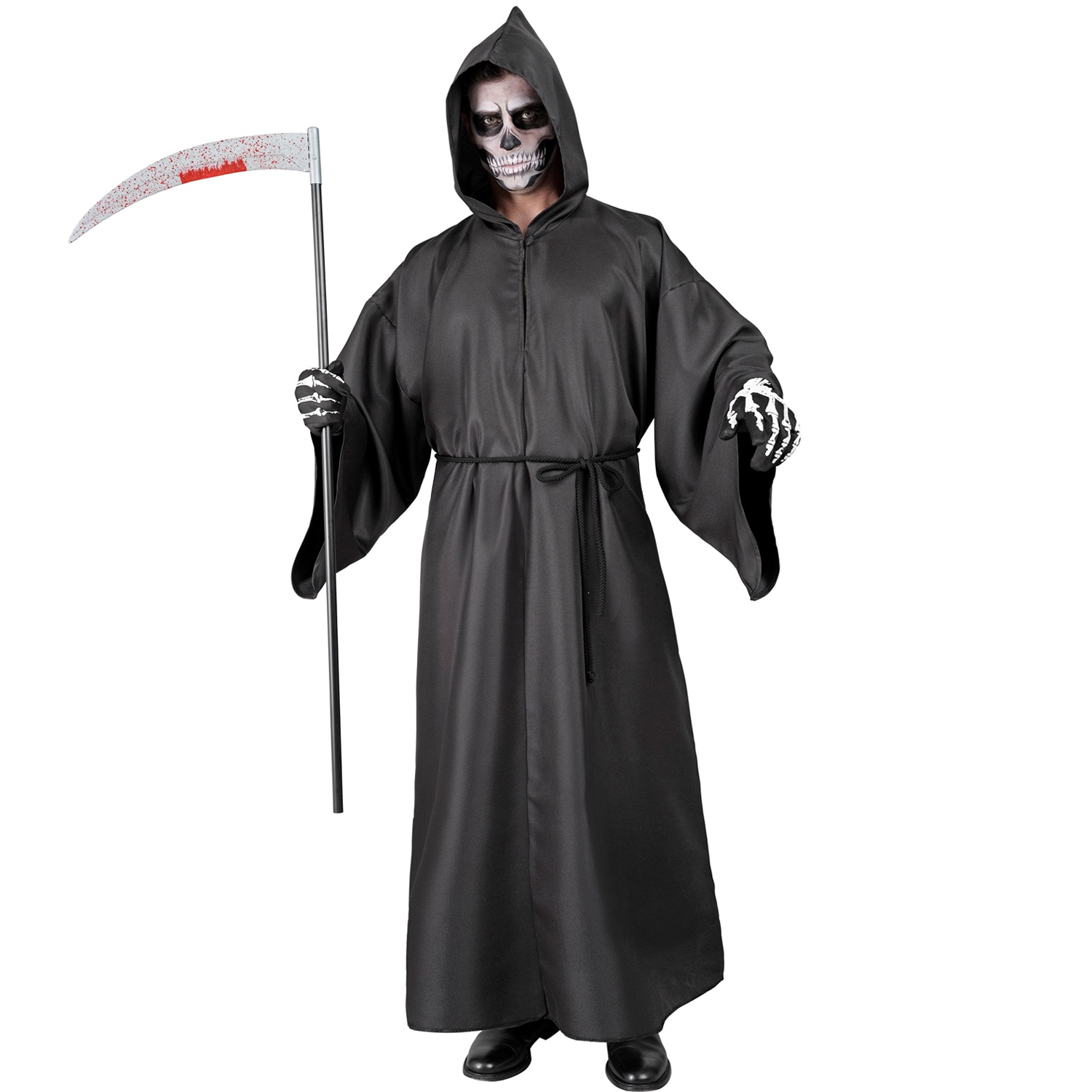 NEU Herren-Kostüm Sensenmann Umhang - verschiedene Größen (S-XXL)