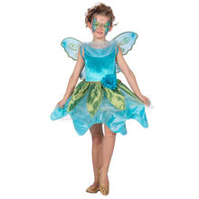 NEU Kinder-Kostm Schmetterlings-Kleid mit Flgeln, blau-grn, Gr. 104