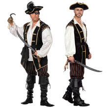 Perücke Herren Pirat mit Stirnband und Zöpfen, braun - Herren-Perücken  Pirat, Steinzeit & Co. Perücken für Herren Kostüme & Verkleiden Produkte 